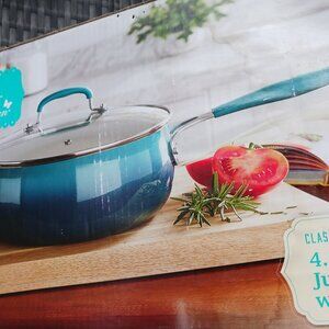 Pioneer Woman 4.5 Jumbo Ceramic Pot with Glass Lid